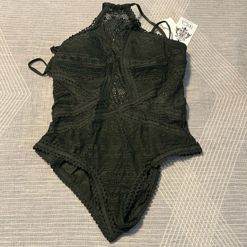 Olive green swimsuit